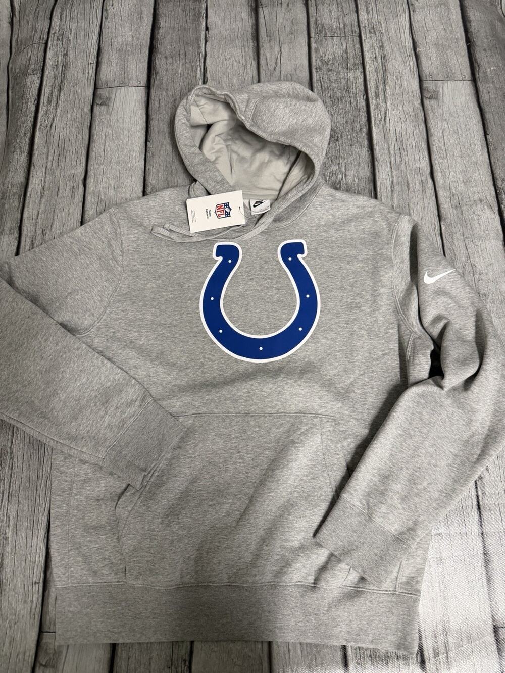 NWT Men’s Nike Indianapolis Colts Club Hoodie Medium Grey Sweatshirt